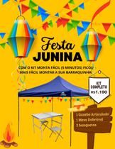Tenda Gazebo Articulada 3x3 Resistente Pagoda+mesa+banquetas - Guepardo