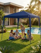 Tenda Gazebo Azul 3x3 Guarda Sol Camping Praia Eventos e Área Externa com Proteção Solar Belfix Tenda Gazebo Azul 3x3 Guarda Sol Camping Praia Eventos e Área Externa com Proteção Solar Belfix