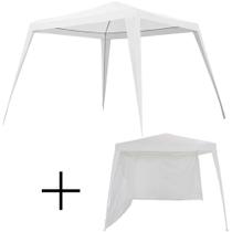 Tenda Gazebo Branco 3x3 + 2 Paredes Cor Branca Praia Tssaper