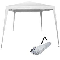 Tenda Gazebo Desmontável 2,4x2,4 m Barraca Praia Camping Branca com Bolsa Importway IWGZM-240BR