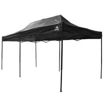 Tenda Gazebo Dobrável Barraca Camping Pagoda 3m x 6m Oxford Preta Bel