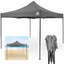 Tenda Gazebo Dobravel Sanfonada 3 X 3 M Pagoda Cinza Desmontavel Articulada / Barraca Praia Feira Camping e Pesca Bel