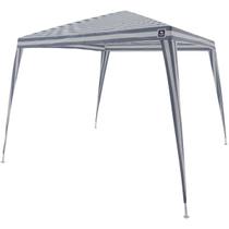 Tenda Gazebo Polietileno 3m x 3m Listrada Azul e Branco Com FPS 60 Com Estrutura Feita em Aço Belfix