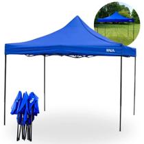 Tenda Gazebo Praia 3x3 M Kala Sanfonada Articulada Pagoda Azul / Barraca Praia Camping e Pesca Dobravel