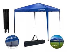 Tenda Gazebo Praia Dobrável 3x3 Pratiko Azul Guepardo