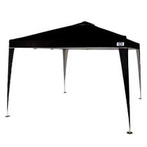 Tenda Gazebo Praia Dobrável Preta Sanfonada 3 x 3 M Mor
