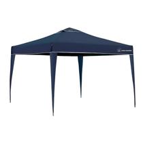 Tenda Gazebo Sanfonada Articulada 3x3mts Dobrável Com Mala Transporte Impermeável Resistente Praia Eventos Cor Azul - Ho
