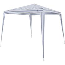 Tenda Gazebo Tubular 3m x 3m Polietileno Azul e Branca Bel