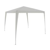 Tenda Gazebo Tubular Praia Camping 3mx3m Polietileno Branca