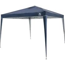 Tenda Grande Gazebo Alumínio Dobrável Poliéster Azul