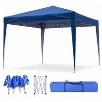 Tenda Grande Gazebo Alumínio Dobrável Poliéster Azul Eagle Force Praia Com Bolsa Tenda Grande Gazebo Alumínio Dobrável Poliéster Azul Eagle Force Praia Com Bolsa