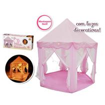 Tenda Iluminada Infantil Rosa Barraca Toca Grande Meninas com Luzes Decorativas DM Toys DMT5875