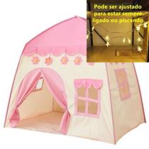 Tenda infantil: casa dos sonhos, infância feliz modelo:flores cor de rosa+LED Tenda infantil: casa dos sonhos, infância feliz modelo:flores cor de rosa+LED