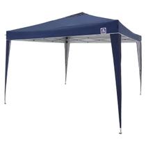 Tenda Praia Gazebo 3x3 Azul Camping Sanfonada Dobrável Bel