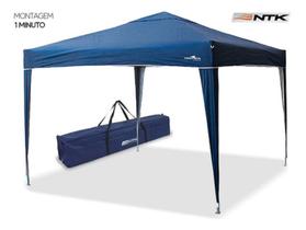 Tenda Praia Gazebo 3x3 Azul Ntk Barraca Camping C/sacola - Nautika