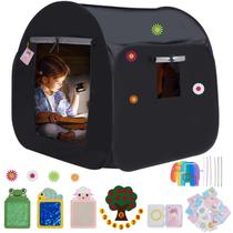 Tenda sensorial dobrável para crianças, barraca dobrável para crianças com autismo e TDAH, Calm Corner com brinquedos cognitivos incluídos, com janelas de malha, ideal para crianças com necessidades sensoriais especiais Tenda sensorial dobrável para crianças, barraca dobrável para crianças com autismo e TDAH, Calm Corner com brinquedos cognitivos incluídos, com janelas de malha, ideal para crianças com necessidades sensoriais especiais