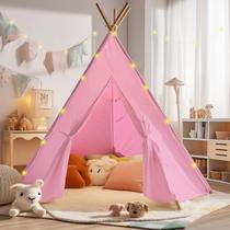 Tenda Teepee Atlasonix Adorável Rosa 100% Algodão para Crianças