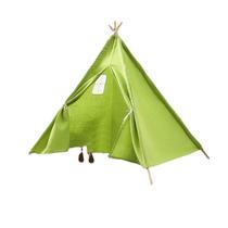 Tenda Teepee Play de algodão verde para crianças, interior, estilo indiano Tenda Teepee Play de algodão verde para crianças, interior, estilo indiano