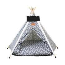 Tenda Teepee Portátil Lavável Para Animais De Estimação, Removível, Para Gatos E Cães, Com Almofada