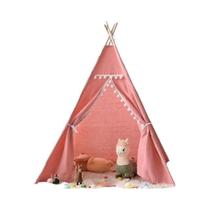 Tenda Teepee Portátil Para Crianças Com Luzes LED E Decoração De Tapete