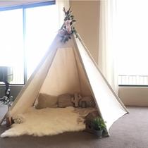 Tenda Teepee RONGFA para adultos e crianças, branca