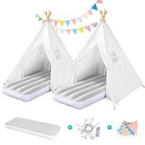 Tenda Teepee Wilhunter para crianças com colchão de ar inflável e luz