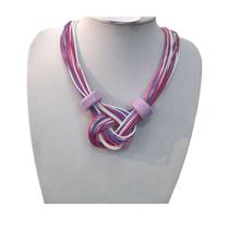 Tendencia colar fashion em cordão e resina - mesclado I