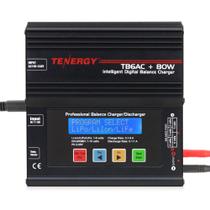 Tenergy TB6AC+80W Balance Charger Discharger, 1S-6S Intelligent Digital Battery Pack Charger para NiMH/NiCd/Li-Po/Li-Fe Packs, LCD RC Battery Charger w/ Tamiya/JST/EC3/HiTec/Deans Connectors