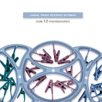Tenha praticidade e eficiência na secagem de suas roupas íntimas com nosso Varal Redondo. Com capacidade para 12 prended