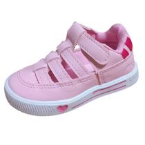 Tênis Aberto Infantil Menina Sapatênis Colegial Rosa Tênis Aberto Infantil Menina Sapatênis Colegial Rosa