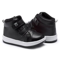 Tênis Abotinado Infantil Menino Pequito Cano Alto Fecho Duplo Casual Calce Prático Confortável Antiderrapante Elegante Inverno Frio Tênis Abotinado Infantil Menino Pequito Cano Alto Fecho Duplo Casual Calce Prático Confortável Antiderrapante Elegante Inverno Frio