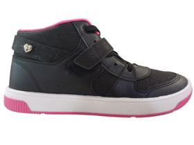 Tenis Abotinado Kidy Astral Preto/Rosa 3290029
