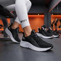 Tenis Academia Feminino Caminhada Dinamic Fitt Super leve 002d