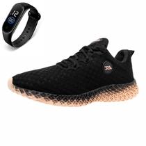 Tenis Academia Feminino Treino Caminhada de Amarrar Esporte Ortopêdico + Relógio Tenis Academia Feminino Treino Caminhada de Amarrar Esporte Ortopêdico + Relógio