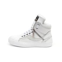 Tênis Academia Fit Feminino Sneaker Botinha Cano Alto Caminhada Casual Confortável Couro Esporte Tênis Academia Fit Feminino Sneaker Botinha Cano Alto Caminhada Casual Confortável Couro Esporte