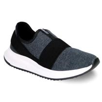 Tênis Actvitta Slip On 4815.100 Feminino-Grafite/Preto