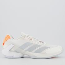 Tênis Adidas Adizero Ubersonic 5 Feminino Branco e Laranja Tênis Adidas Adizero Ubersonic 5 Feminino Branco e Laranja