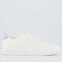 Tênis Adidas Advantage 2.0 Feminino Off White e Lilás Tênis Adidas Advantage 2.0 Feminino Off White e Lilás