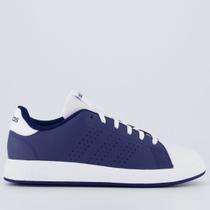 Tênis Adidas Advantage Base 2.0 Branco e Azul Juvenil