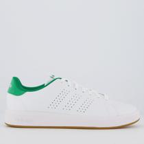 Tênis Adidas Advantage Base 2.0 Branco e Verde Escuro Tênis Adidas Advantage Base 2.0 Branco e Verde Escuro