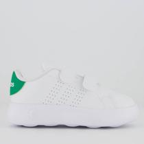 Tênis Adidas Advantage Bubble Infantil Branco e Verde