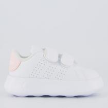 Tênis Adidas Advantage CF Infantil Branco e Rosa Claro
