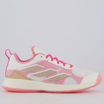 Tênis Adidas AvaFlash Feminino Branca e Rosa Tênis Adidas AvaFlash Feminino Branca e Rosa
