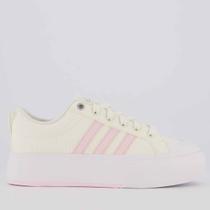 Tênis Adidas Bravada Plataform Feminino Off White e Rosa