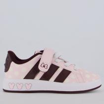 Tênis Adidas Court Minnie Juvenil Rosa e Bordô Tênis Adidas Court Minnie Juvenil Rosa e Bordô