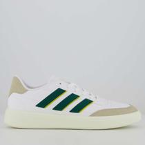 Tênis Adidas Courtblock Branco e Amarelo