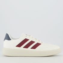 Tênis Adidas Courtblock Branco e Bordô Tênis Adidas Courtblock Branco e Bordô