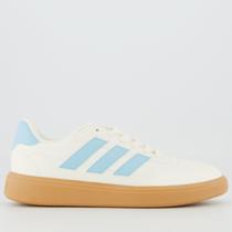 Tênis Adidas Courtblock Feminino Branco e Azul Tênis Adidas Courtblock Feminino Branco e Azul