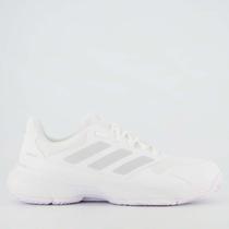 Tênis Adidas CourtJam Control 3 W Feminino Branco e Prata Tênis Adidas CourtJam Control 3 W Feminino Branco e Prata