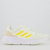 Tênis Adidas Galaxy 6 Feminino Off White e Amarelo